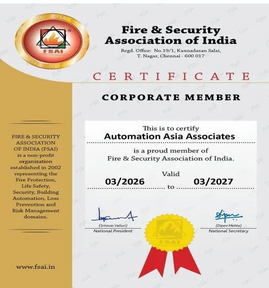 FSAI corporate membership certificate